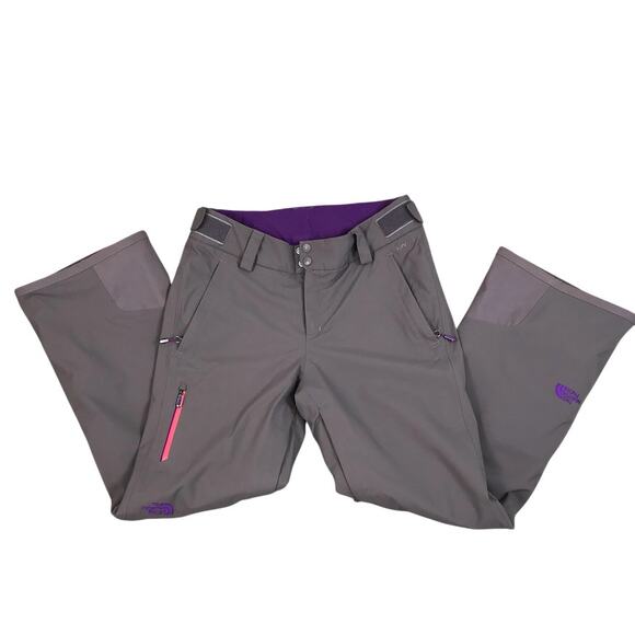 THE NORTH FACE HyVent Ski Snowboard Pant Women 8 Gray Waterproof Insulated Grey - Picture 3 of 14